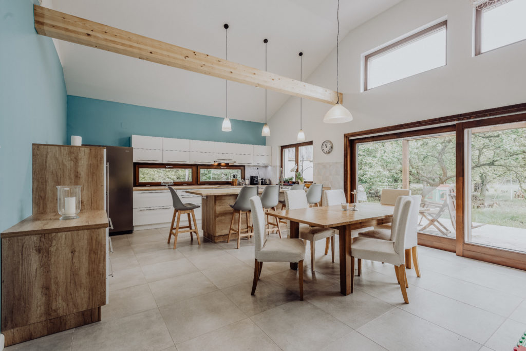 könnyűszerkezetes ház ebédlő