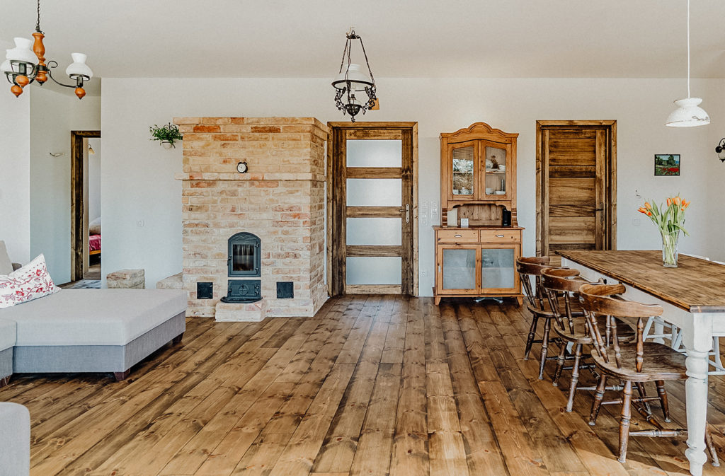 Könnyűszerkezetes ház nappali